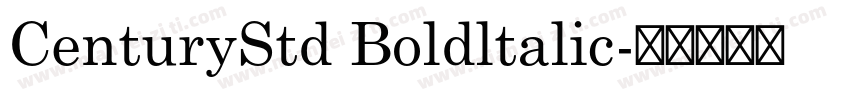 CenturyStd Boldltalic字体转换